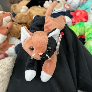 Chip the Beannie Cat. She’s a fun one. Perfect condition with tag protector.